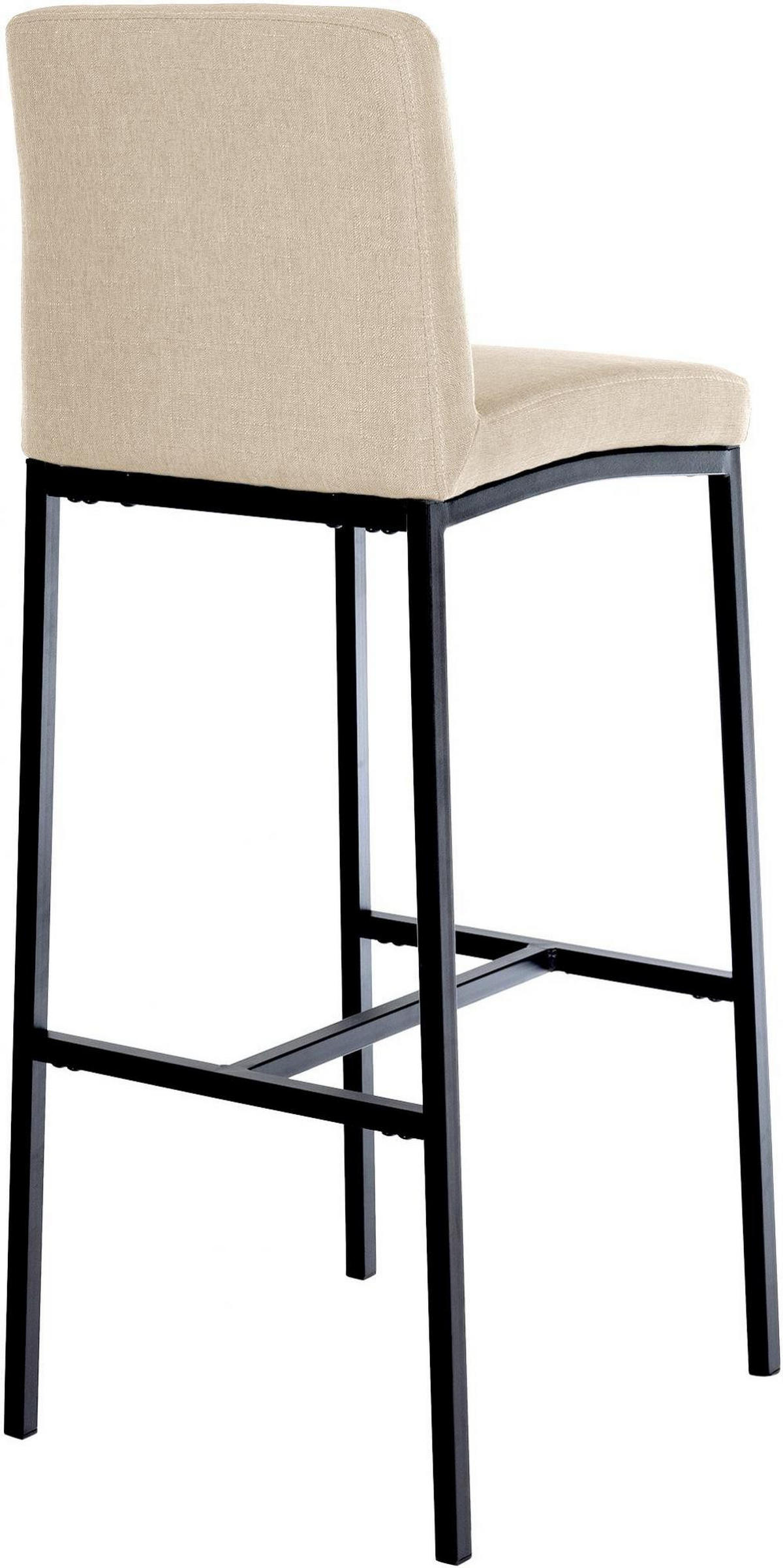 BARHOCKER Stoff Creme - Creme/Schwarz, Textil/Metall (43/110/49cm) - CLP