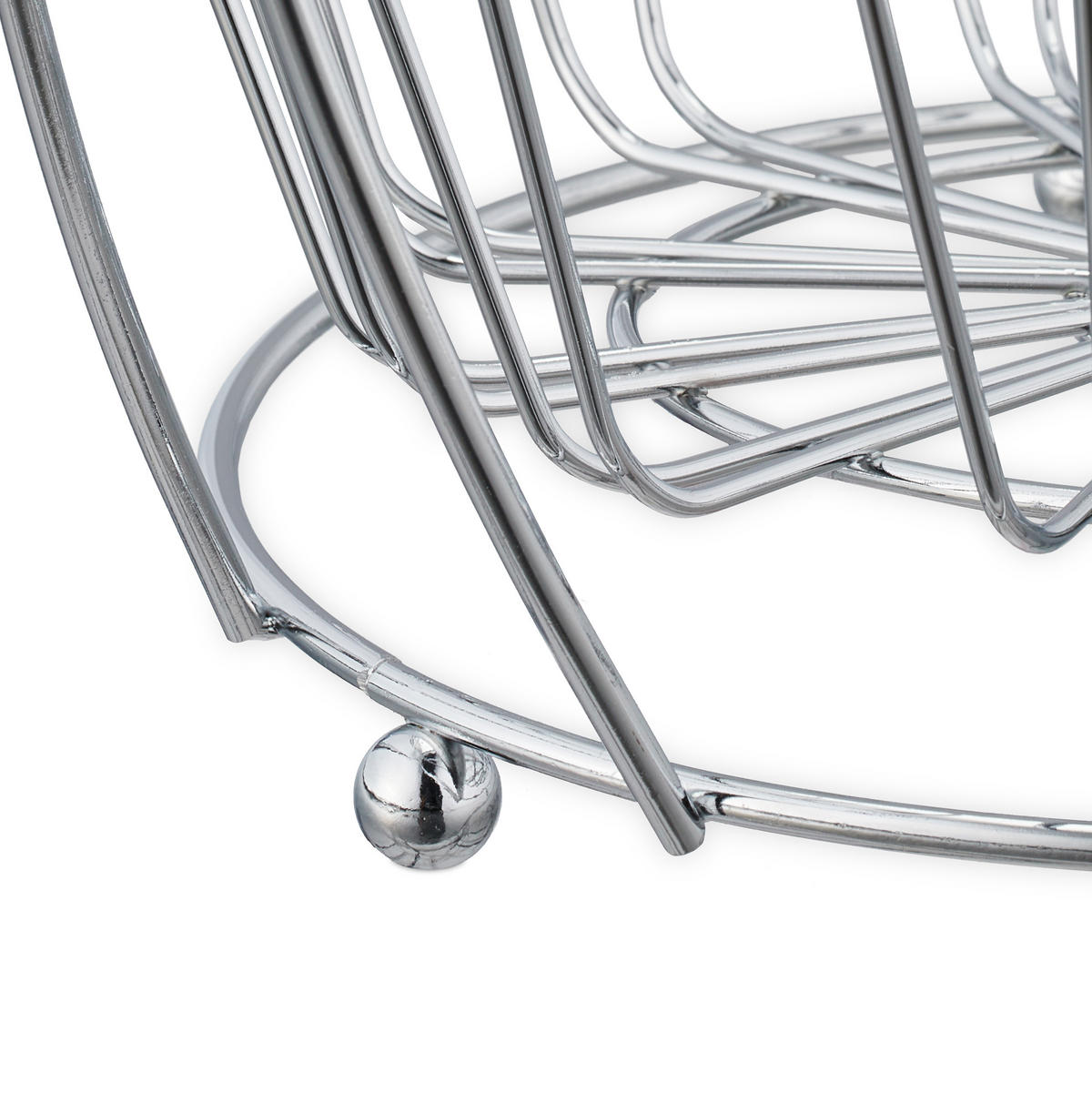 OBSTSCHALE - Silberfarben, Metall (28.5cm) - Relaxdays