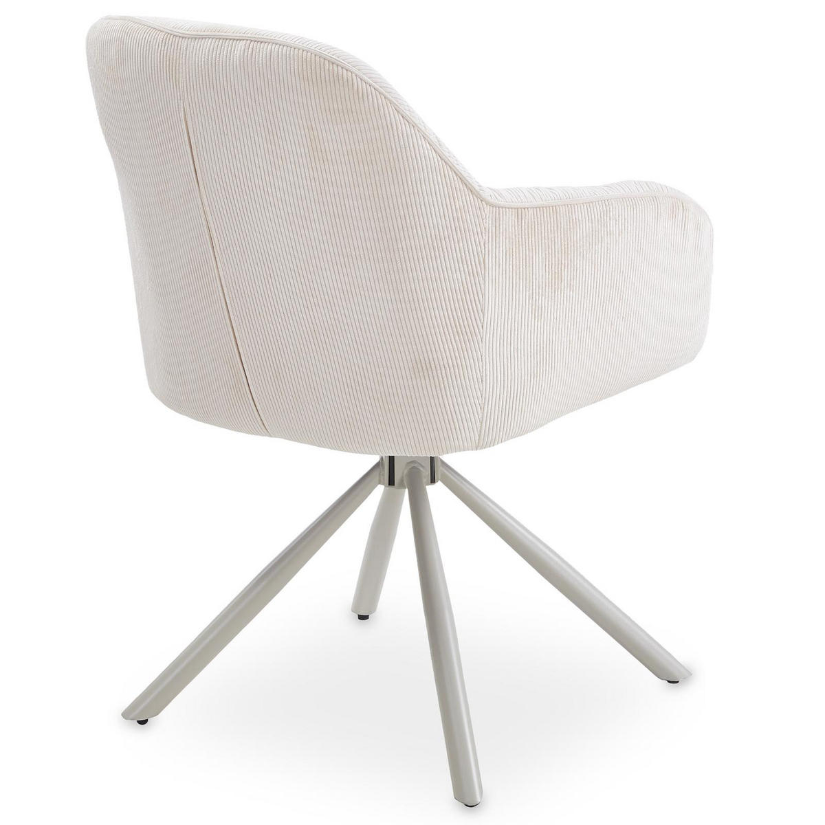 ESSZIMMERSTUHL AYA cremeweiß - Creme, Textil (57/83/45cm) - IDIMEX