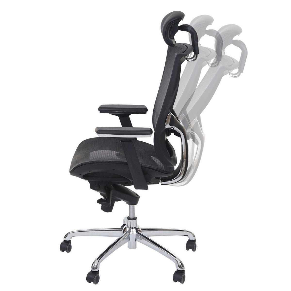 BÜROSTUHL Schwarz - Schwarz, Textil (65/123/62cm) - MCW