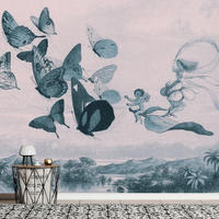 SELBSTKLEBENDE FOTOTAPETE 147/105 cm - Pink/Grau, Kunststoff/Textil (147/1cm) - KUNSTLOFT