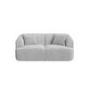 MODULARES-SOFA Campi aus Cord silber 2 Sitzplätze - Silberfarben, Textil (90/70/180cm) - Cosmopolitan Design
