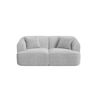 MODULARES-SOFA Campi aus Cord silber 2 Sitzplätze - Silberfarben, Textil (90/70/180cm) - Cosmopolitan Design