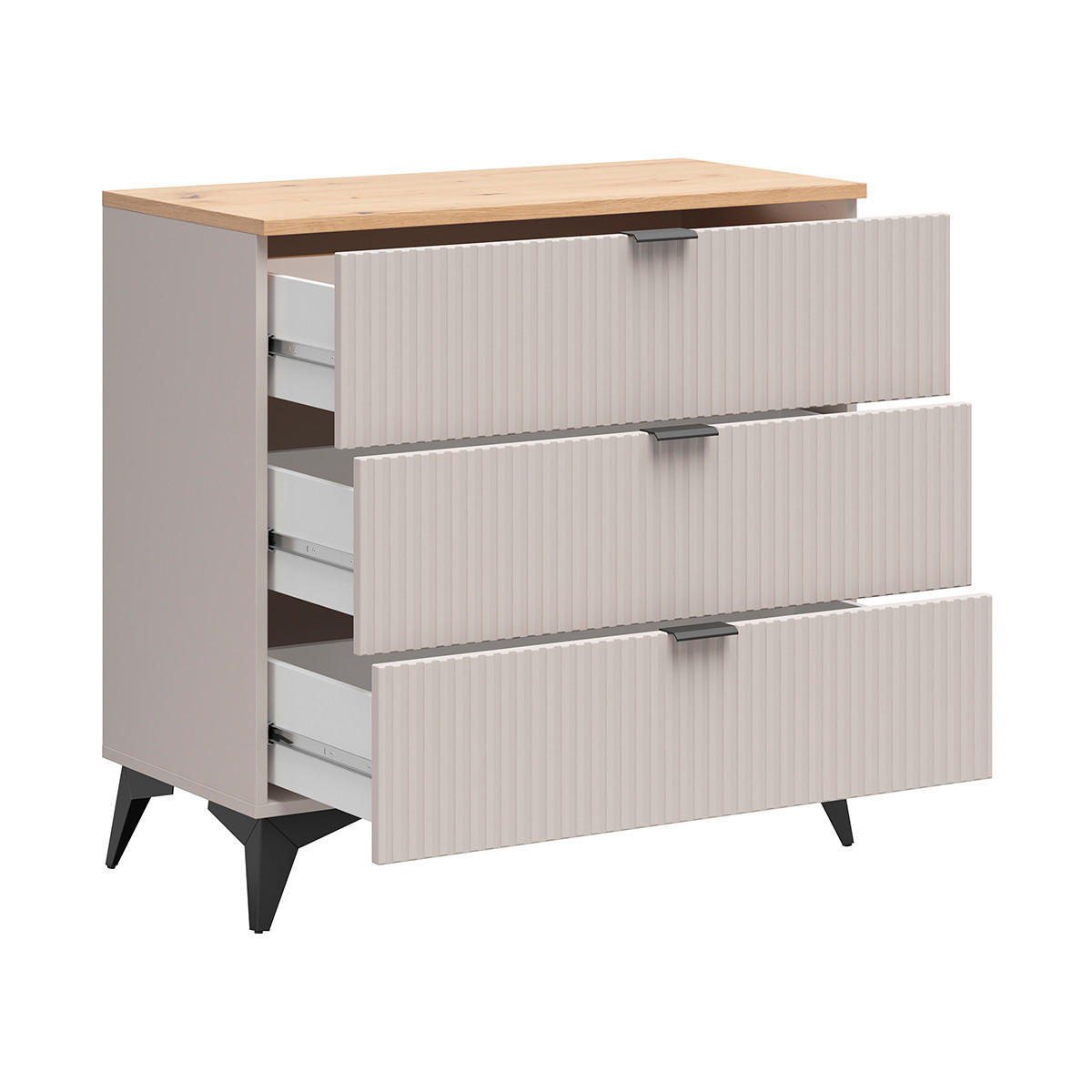 KOMMODE Vicky Kaschmir - Beige, Holzwerkstoff (85/82/41cm) - Petits-meubles