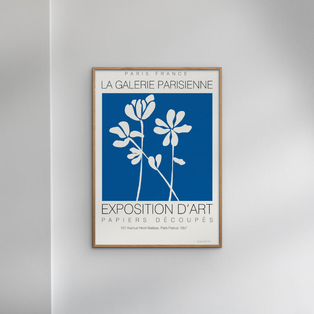 POSTER Wild Apple - Fleurs de Matisse II - Blau, Papier (50/70/0.1cm) - Poster&Frame