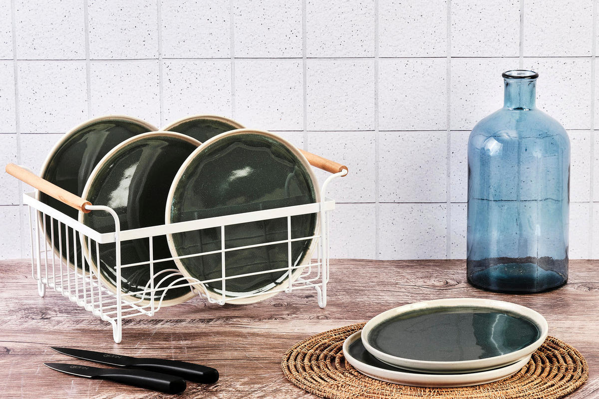 TELLER Oxygen Ø21,5cm - 6er-Set - Graugrün - Grün, Keramik (21.5cm) - Björn