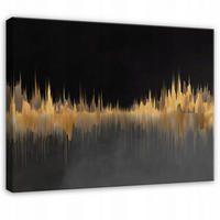 BILDER Abstrakt Schwarz Gold Glamour 60x40 - Multicolor, Holzwerkstoff (60/40cm) - Wallarena