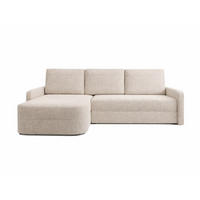 ECKSOFA Arvento Beige - Beige/Schwarz, Holz/Kunststoff (250/170cm) - Graingold