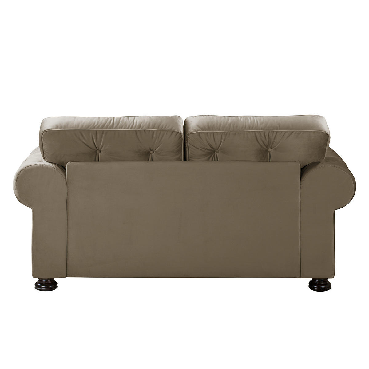 2-SITZER SOFA - Samt - Cappuccino, Textil (190/93/100cm) - home24