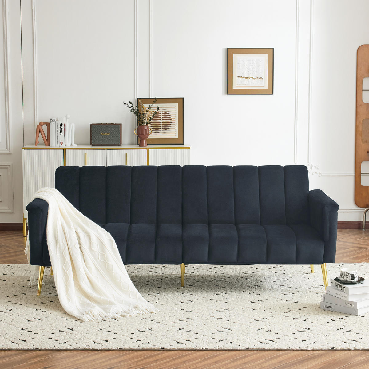 SCHLAFSOFA Dunkelgrau 183/76/75 cm - Dunkelgrau, Textil (76/75/183cm) - Urban Meuble