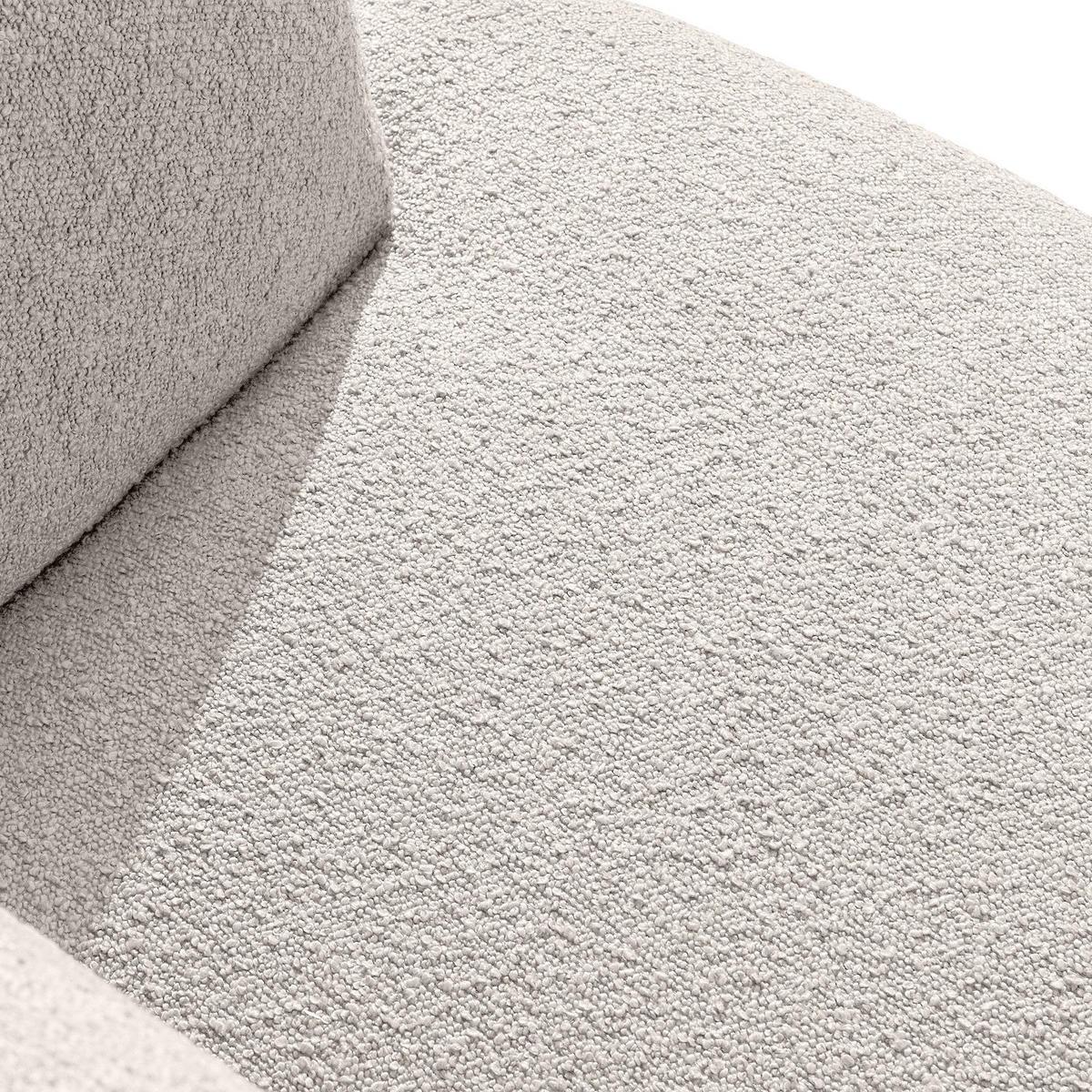 ECKSOFA LINKS VIRA, Weiß, Bouclé - Schwarz/Weiß, Holz/Holzwerkstoff (300/160cm) - KONSIMO®