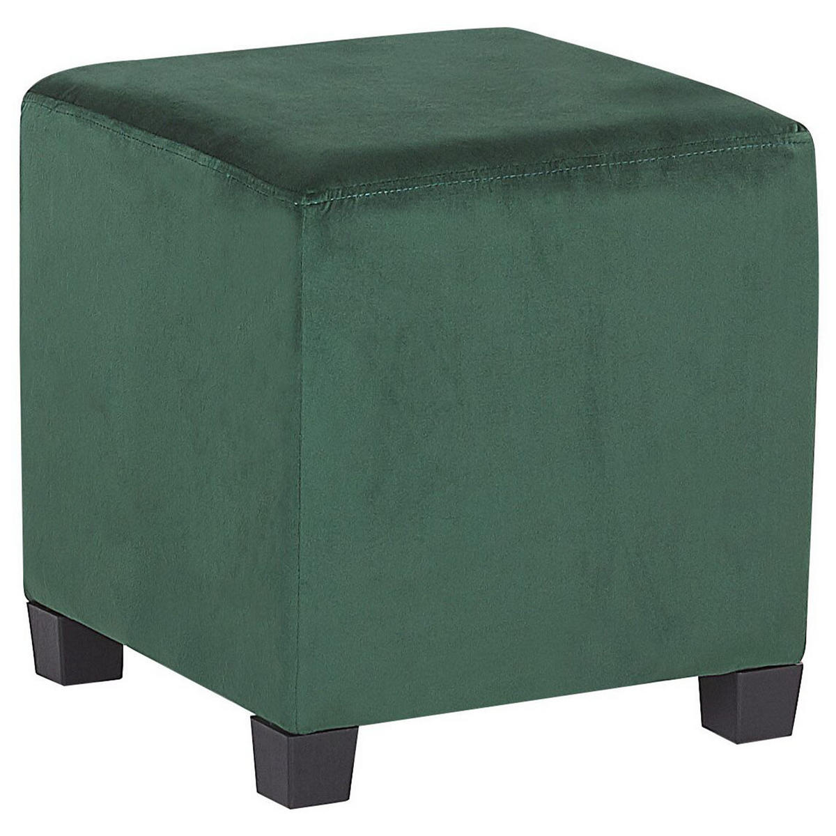 SESSEL Samtstoff grün plus Hocker Sandset - Grün, Textil (72/103/75cm) - Beliani