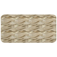 KOUPELNOVÁ PŘEDLOŽKA Vlny - vzor - zlaté 120x60 cm - barva mosazi, textil/plast (120/60cm)