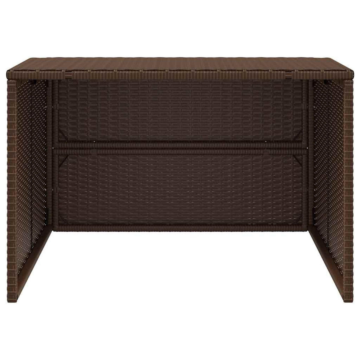 MÄHROBOTER-GARAGE Braun 86/90/52/57 Cm Poly Rattan - Braun, Kunststoff (90/57/86cm) - vidaXL