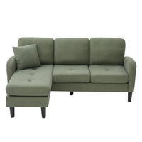 ECKSOFA 166/118/77 cm Grün aus Cord mit Chaiselongue - Grün, Textil (118/166cm) - OKMYHOME