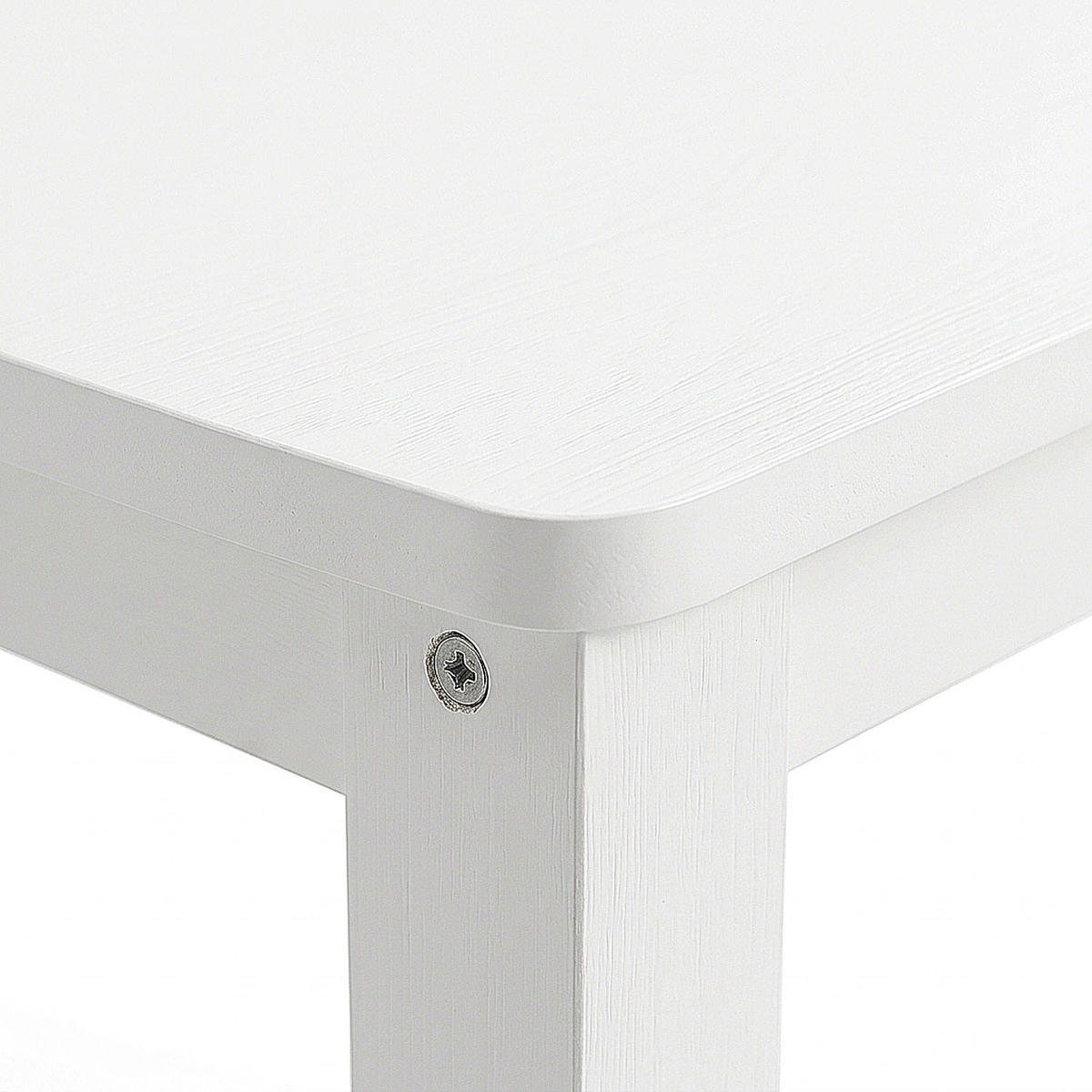 NACHTTISCH Kiefer weiß 47/38/32 cm - Weiß, Holz (38/47/32cm) - Homestyle4u