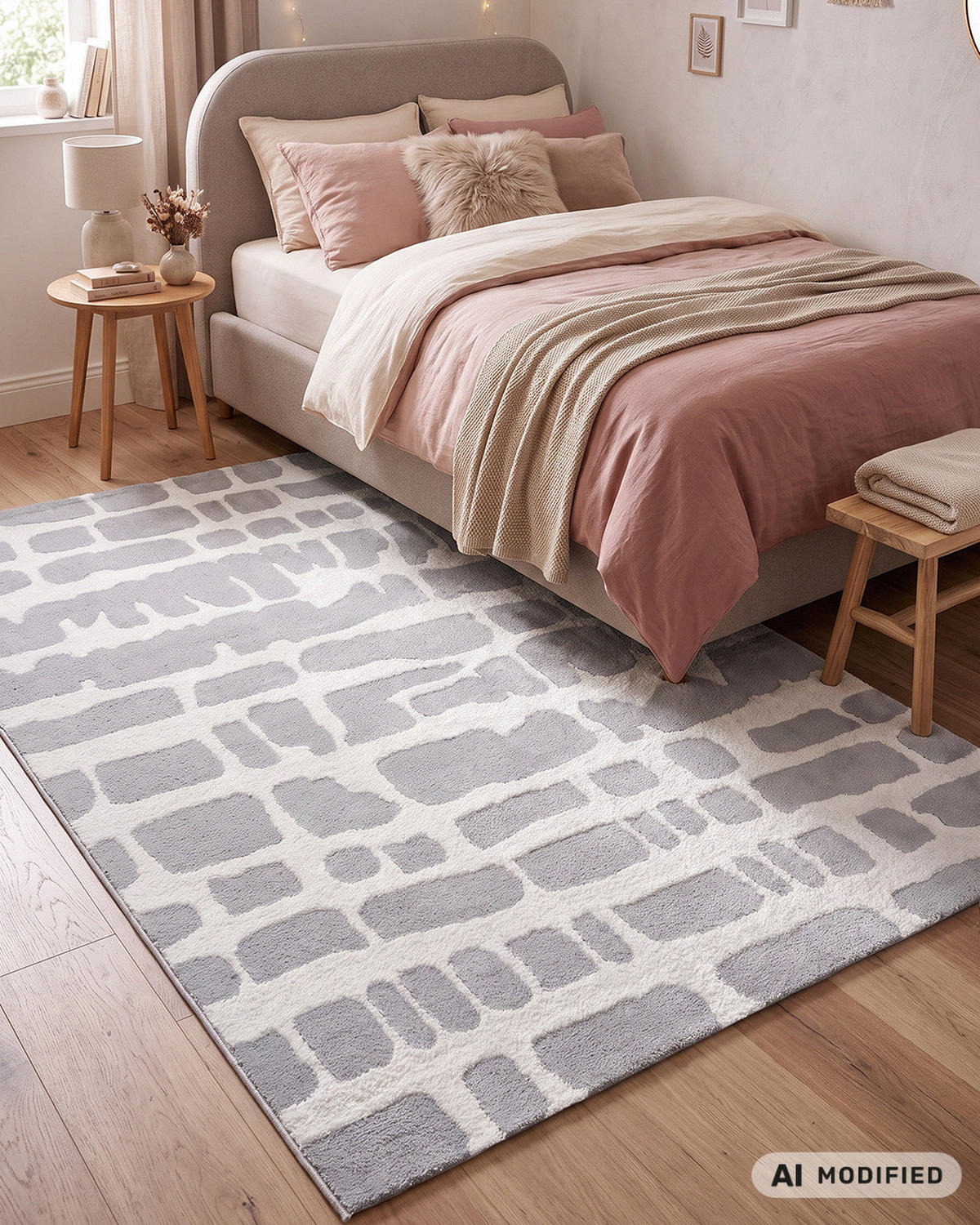 TEPPICH Mataro Paso Mazovia 160x230cm Anthrazit Creme Abstrakt Kurzflor - Anthrazit, Textil (160/230cm) - Mazovia