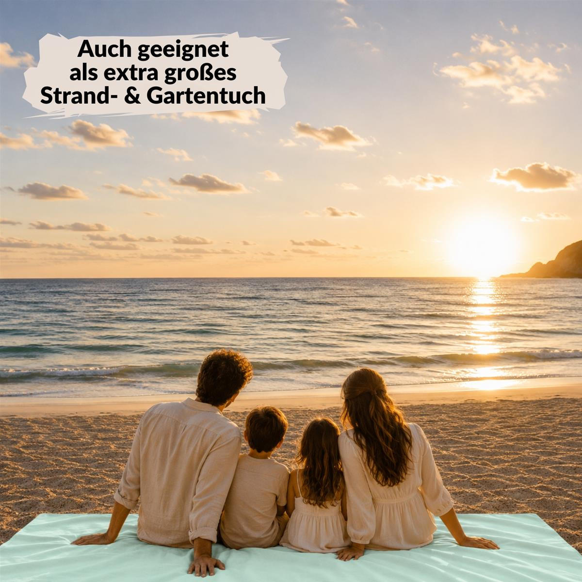 BETTTLAKEN ohne Gummizug 140x250 cm, Betttuch aus 100% Baumwolle, Vielseitig verwendbares Haustuch - Mint - Mintgrün, Textil (140/250cm) - Carpe Sonno