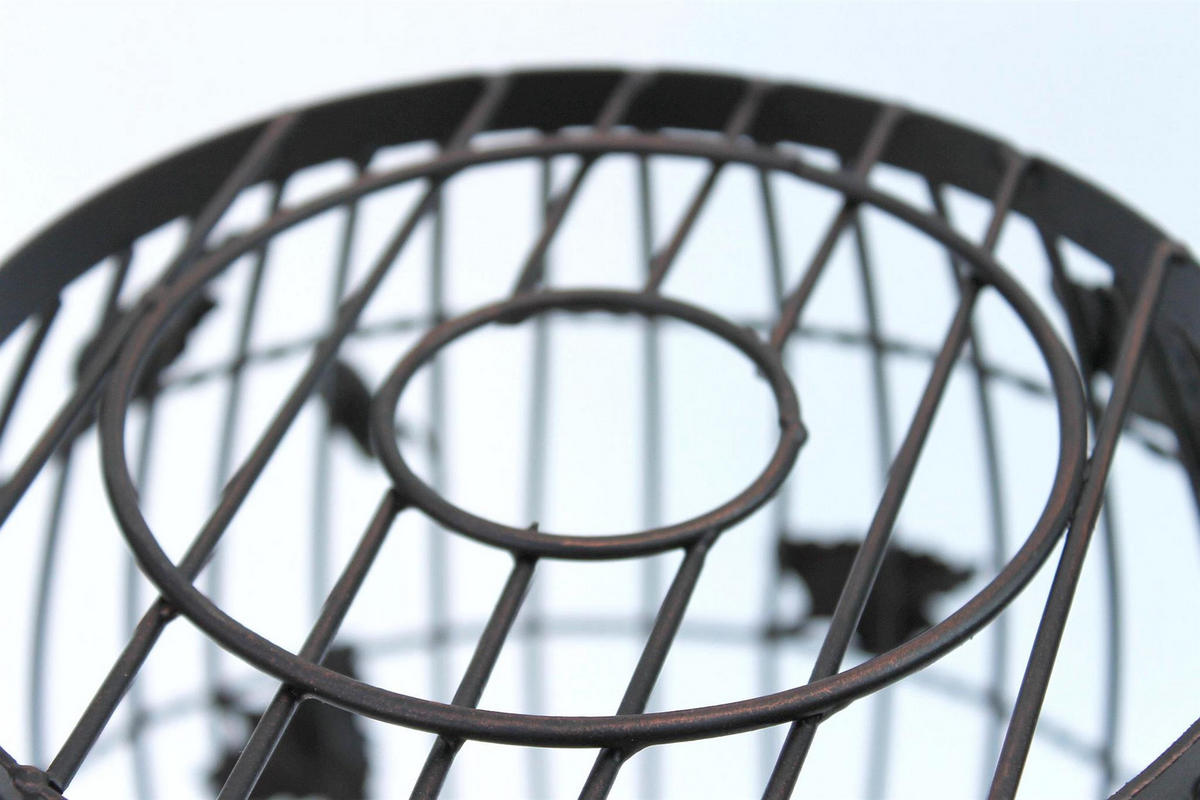 KORKENSAMMLER Weinfass Metall Braun 28/28/37 cm - Braun, Metall (28/37/28cm) - DanDiBo