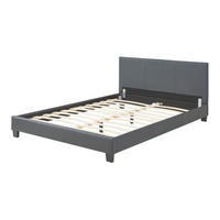 POLSTERBETT Albacete - Dunkelgrau, Textil (140/200cm) - Corium