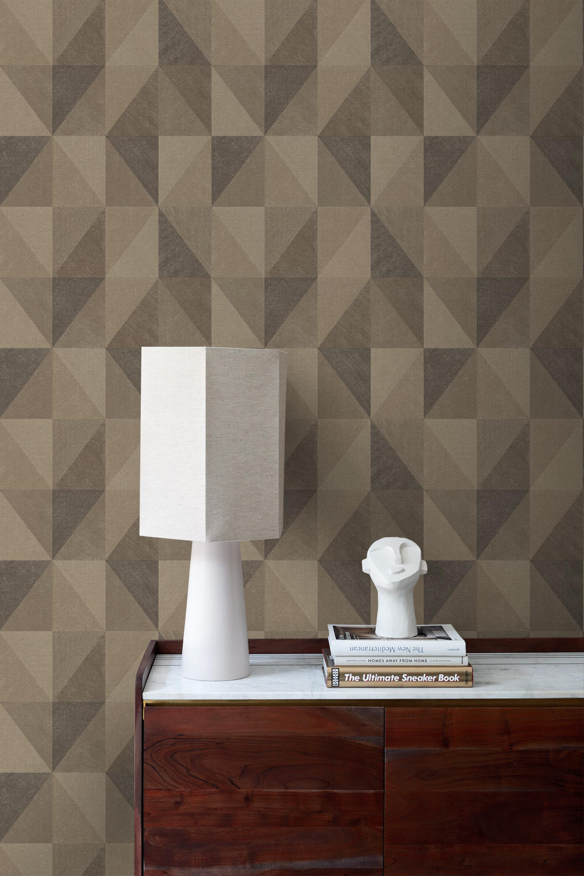 TAPETE 3D-Muster 50 x 900 cm - Braun, Papier (50/900cm) - Origin Wallcoverings