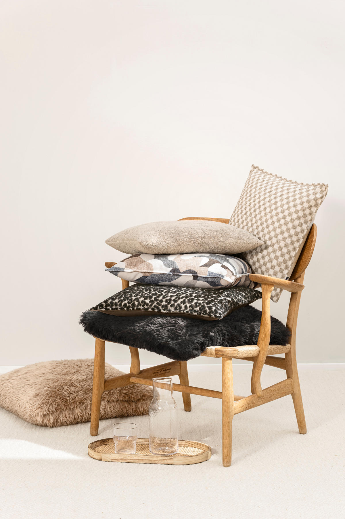 ZIERKISSENHÜLLE MIKA - Taupe, Textil (50/50cm) - Magma Heimtexx