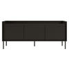 TV-SCHRANK Tovi Schwarz / Holzoptik Nussbaum 140 cm - Schwarz, Holzwerkstoff/Metall (139.8/58.5/36.4cm) - Selsey