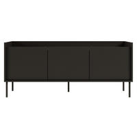 TV-SCHRANK Tovi Schwarz / Holzoptik Nussbaum 140/58/36 cm - Schwarz, Holzwerkstoff/Metall (139.8/58.5/36.4cm) - Selsey