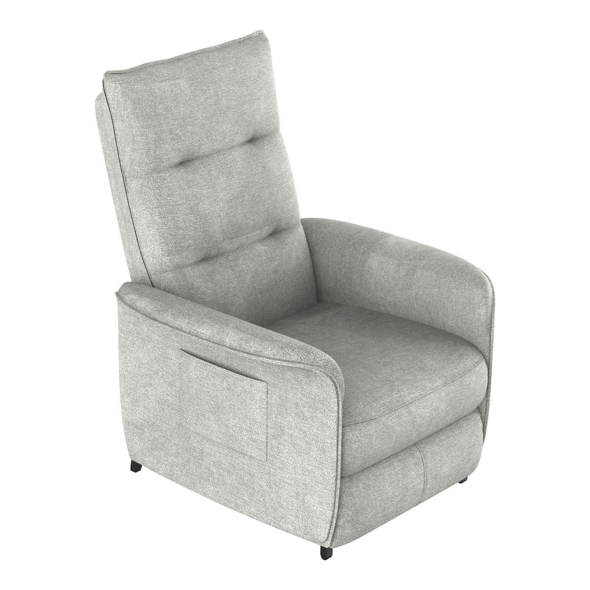 FERNSEHSESSEL Savukoski - Hellgrau, Textil (58/102/81cm) - [en.casa]