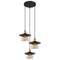 HÄNGELEUCHTE VIEJO Metall Schwarz Gitter - Schwarz, Metall (33/33/150cm) - Globo Lighting