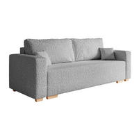 SOFA Grau SOFIA Stoff Bouclé Drei-Sitzer - Grau, Textil (236/92/85cm) - Sepro Meble