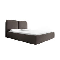 POLSTERBETT Fistera Grau/Brown 140x200 cm - Olivgrün, Textil (140/200cm) - Fedve