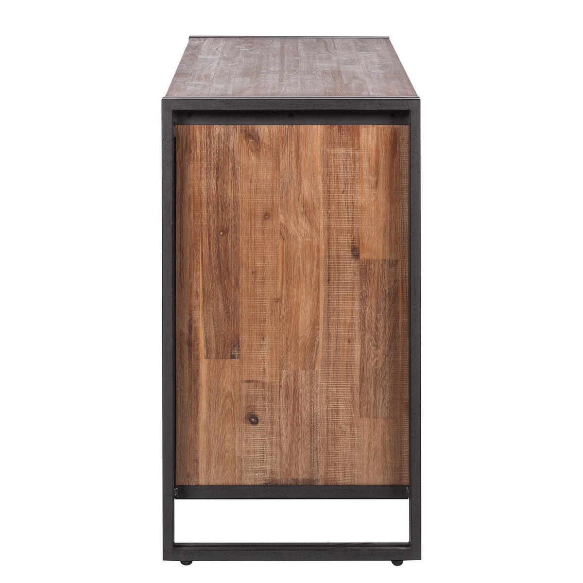 SIDEBOARD - 3 Schubladen, Akazie massiv / Metall - Akaziefarben, Holz (150/80/45cm) - home24