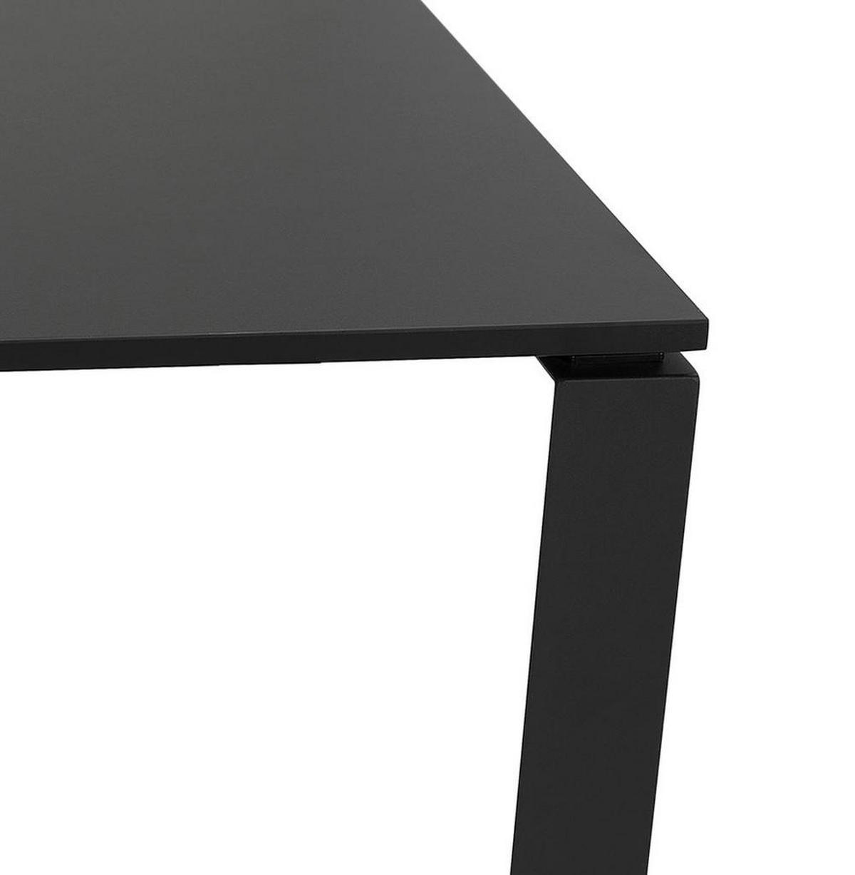 SCHREIBTISCH Quadratisch Groß Für Homeoffice XERAL, Schwarz 140x140x74 cm - Schwarz, Holzwerkstoff/Metall (140/140/74cm) - KADIMA DESIGN