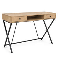 SCHREIBTISCH CROSSLINE 120 cm Eiche Artisan - Schwarz/Eiche Artisan, Holzwerkstoff (50/120/80.5cm) - Akord
