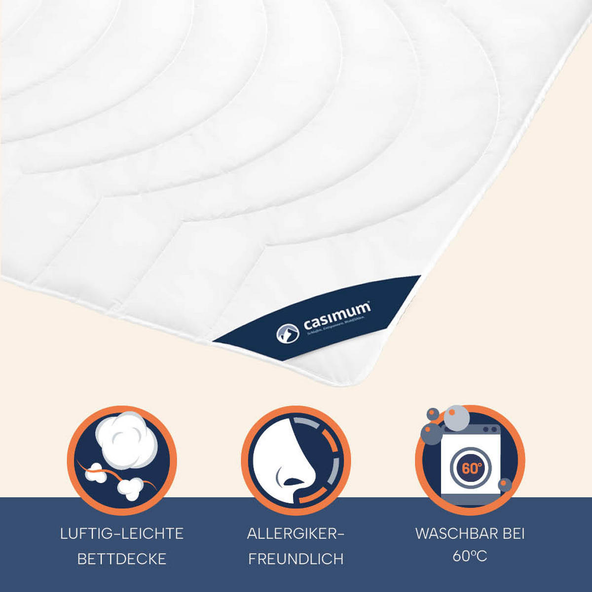 BETTDECKE 135x200 Extra Leicht, COMFORT Sommerdecke waschbar, allergikerfreundlich - Weiß, Textil (135/200cm) - casimum