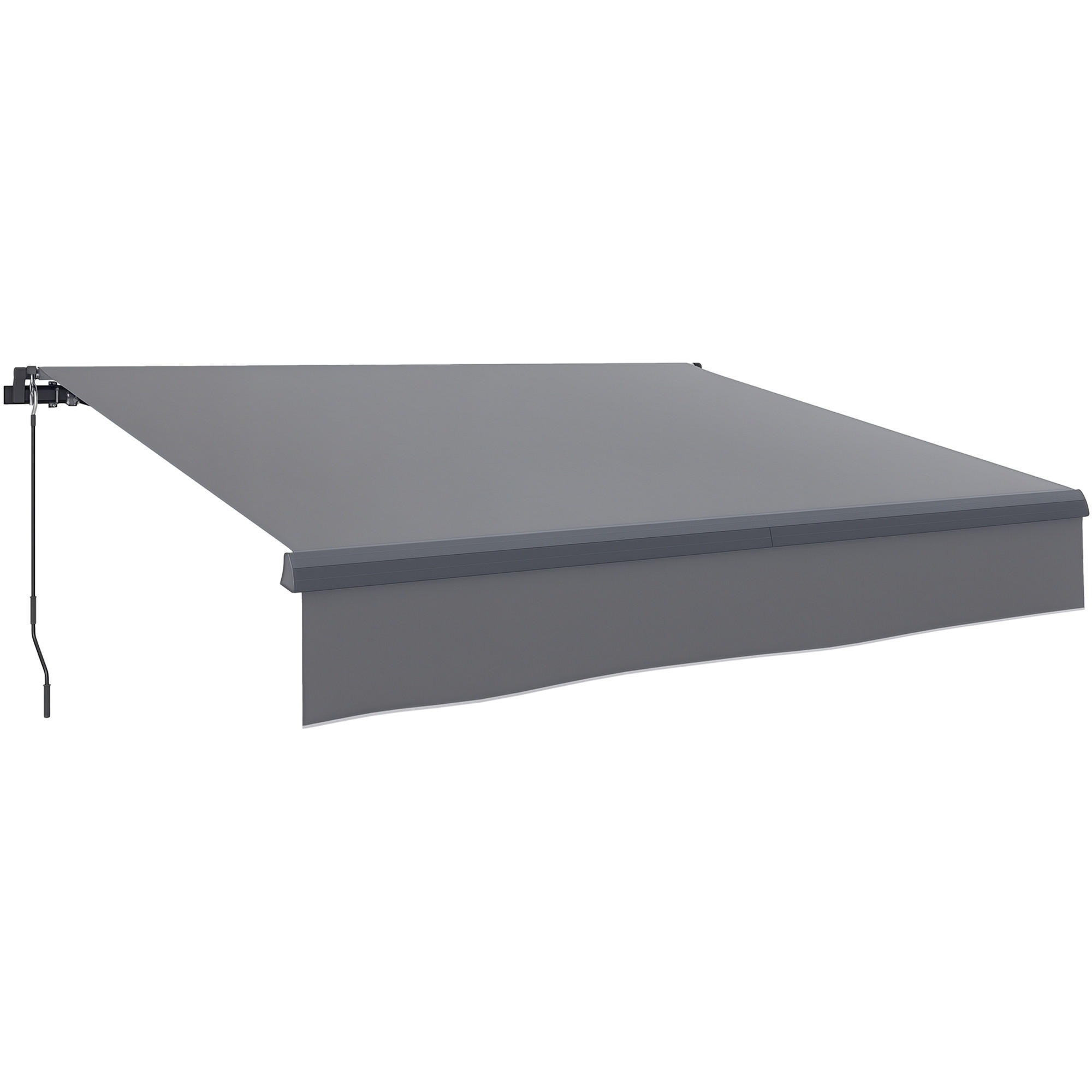 MARKISE mit Kurbel, UV-Schutz, 295 x 200 cm, Grau - Grau, Metall (295/400/200cm) - Vallsero