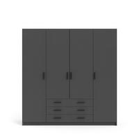 KLEIDERSCHRANK Grau - Grau, Holzwerkstoff (196/201/50cm) - ebuy24
