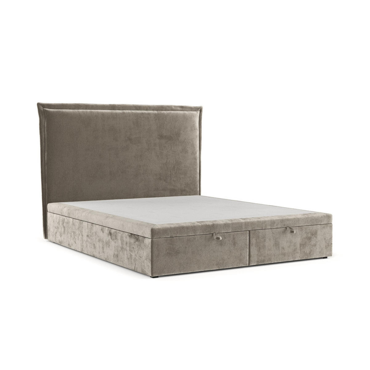 POLSTERBETT Eliot mit Stauraum 120/200 cm Beige im Lotta Stoff - Beige/Schwarz, Holz/Holzwerkstoff (120/200cm) - AltaBeds