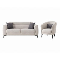 SITZGARNITUR Acapulco, Beige Stellvariante 2+1 - Beige, Holzwerkstoff/Kunststoff (174/87/98cm)