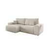 ECKSOFA MILKY 255/148 in Bouclé Creme links - Creme, Holz/Holzwerkstoff (255/148cm) - Deine Möbel 24
