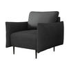 SESSEL Lambi - Dunkelgrau/Schwarz, Holz/Textil (98/85/90cm) - MIRJAN24