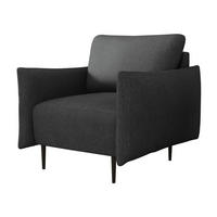 SESSEL Lambi - Dunkelgrau/Schwarz, Holz/Textil (98/85/90cm) - MIRJAN24