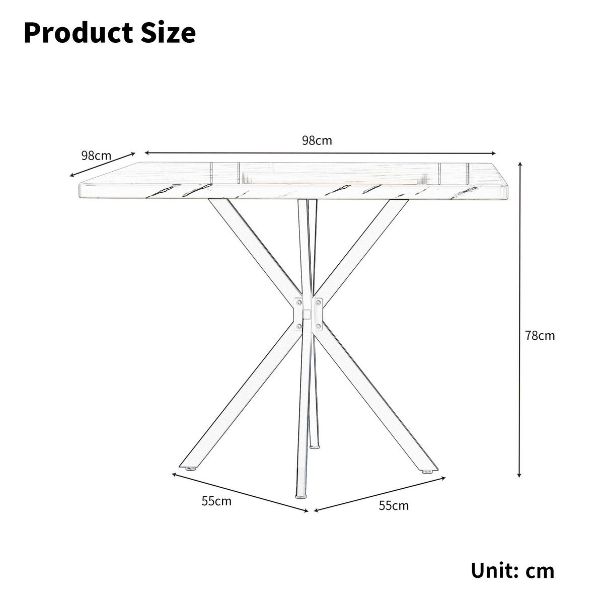 ESSTISCH Braun 98/98 cm - Braun, Holz (98/98/76.5cm) - PANGIVO