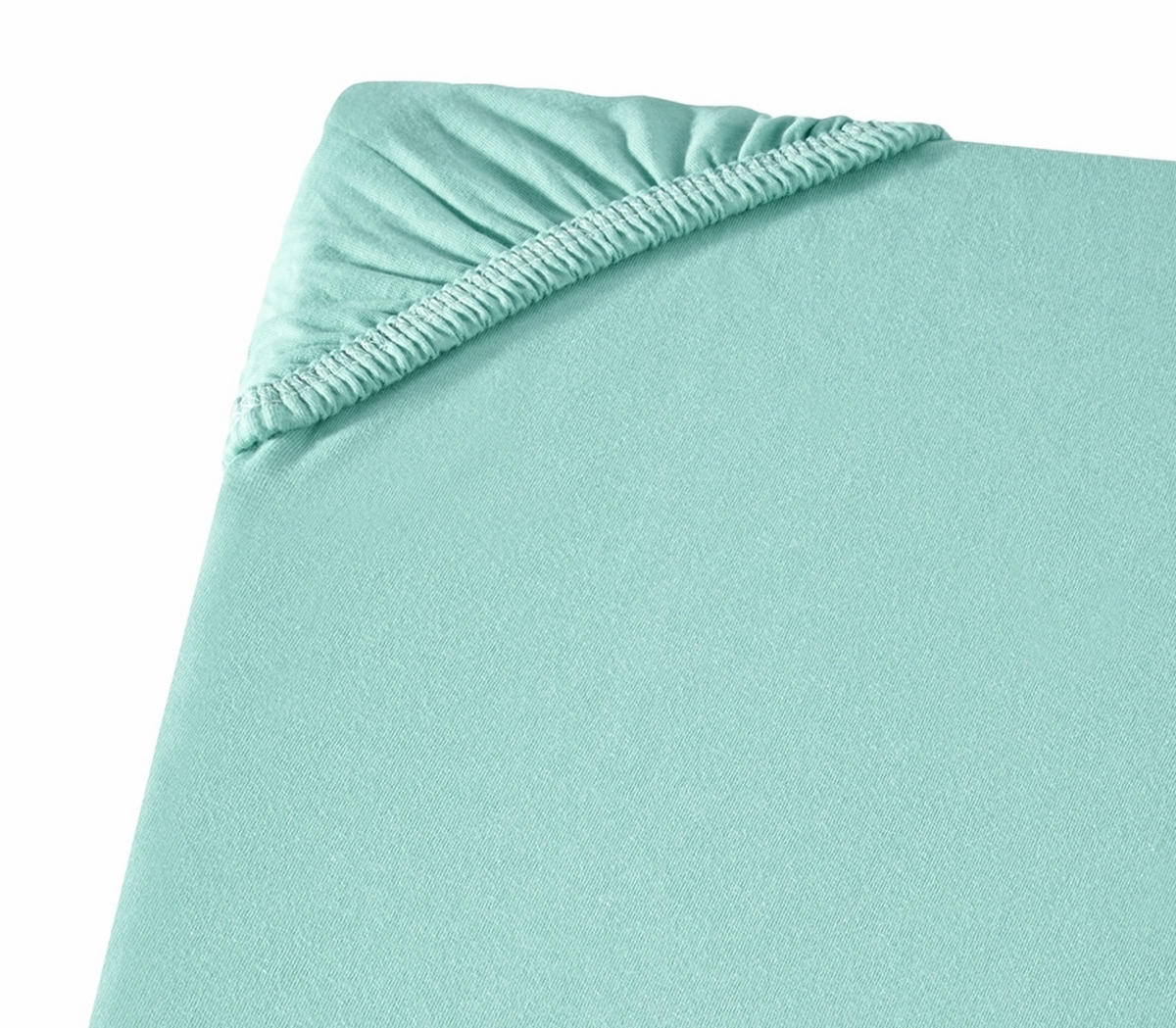 BABY-SPANNBETTLAKEN 60x120 - 70x140 cm Jersey Babybett Bettlaken aus 100% Baumwolle, Spannbetttuch Laken Uni Aqua - Grün, Textil (70/140cm) - Carpe Sonno