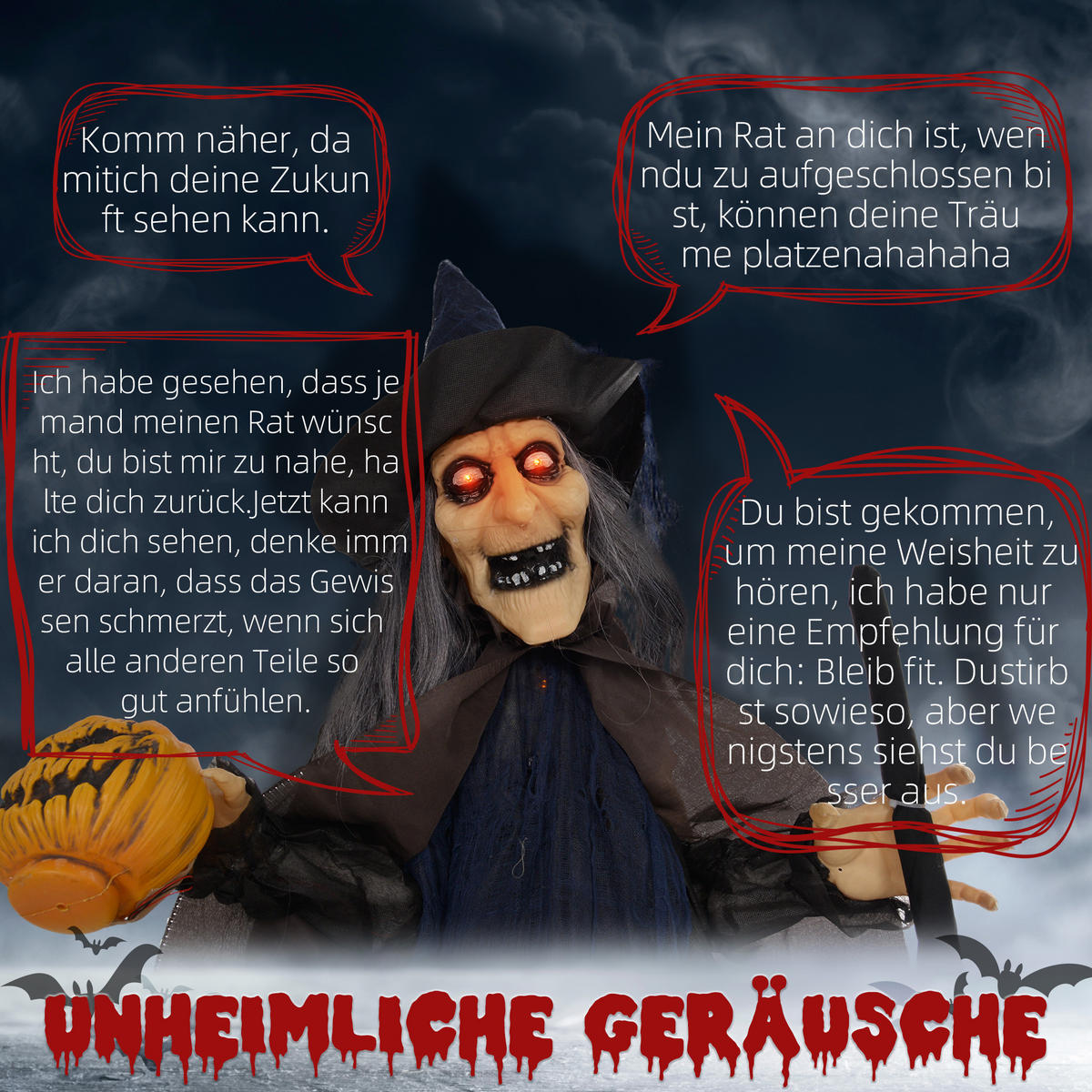 HALLOWEEN  Decorations - Multicolor, Kunststoff (65/190/107cm) - HOMCOM