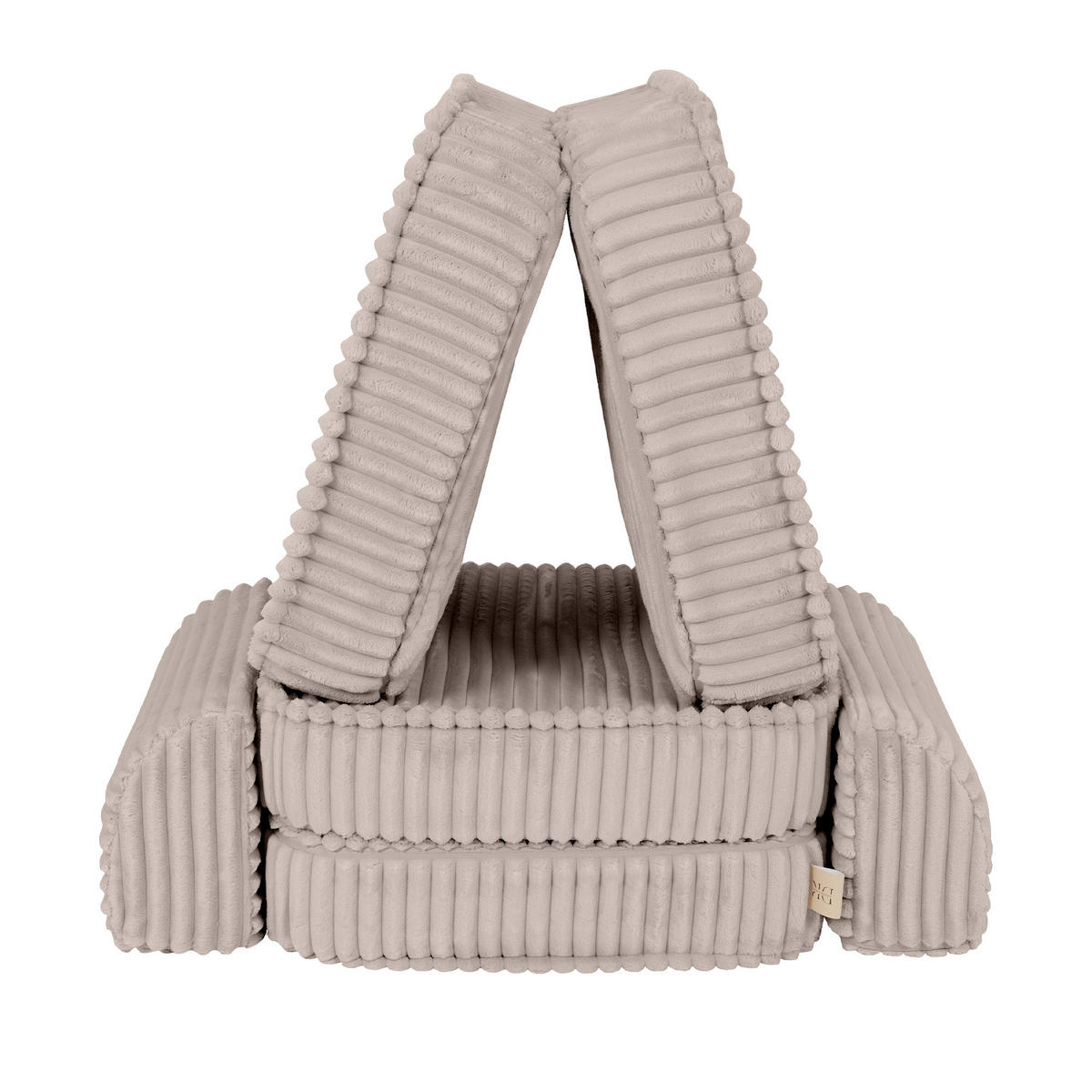 KINDERSOFA, Pocket Basic, Churros, Kieselbeige - Trüffeleichefarben, Textil (120/25/60cm) - MeowBaby