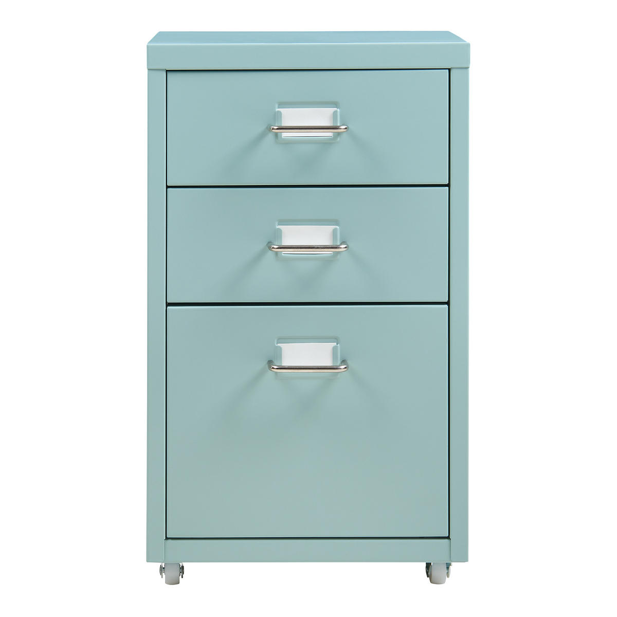 ROLLCONTAINER Kökar - Mintgrün, Metall (28/48/41cm) - [en.casa]