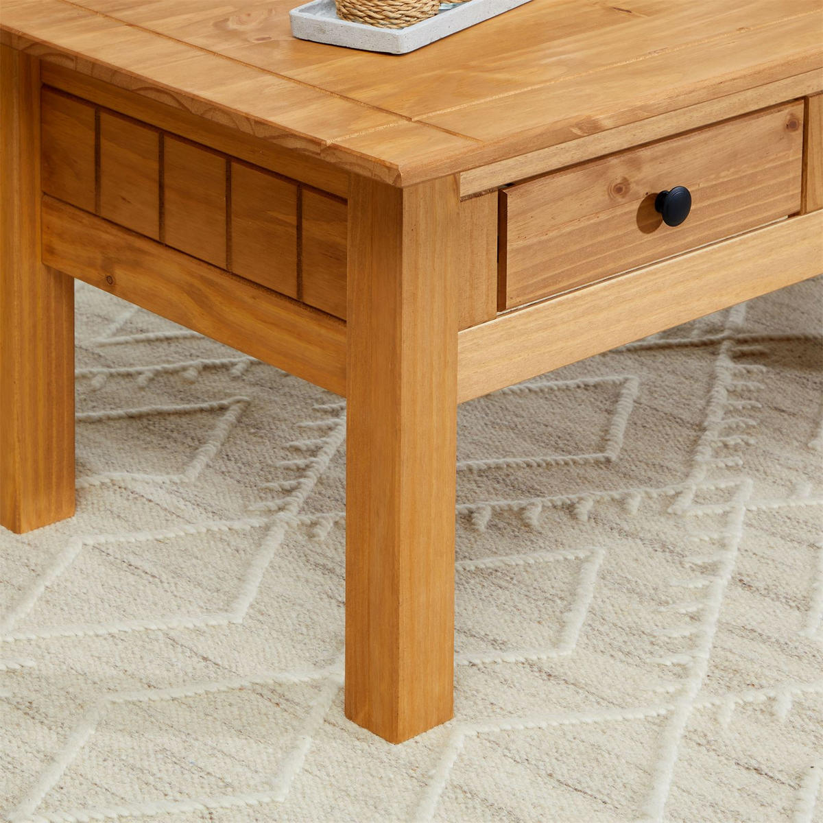COUCHTISCH CANCUN - Kieferfarben, Holz (60/100/44cm) - IDIMEX