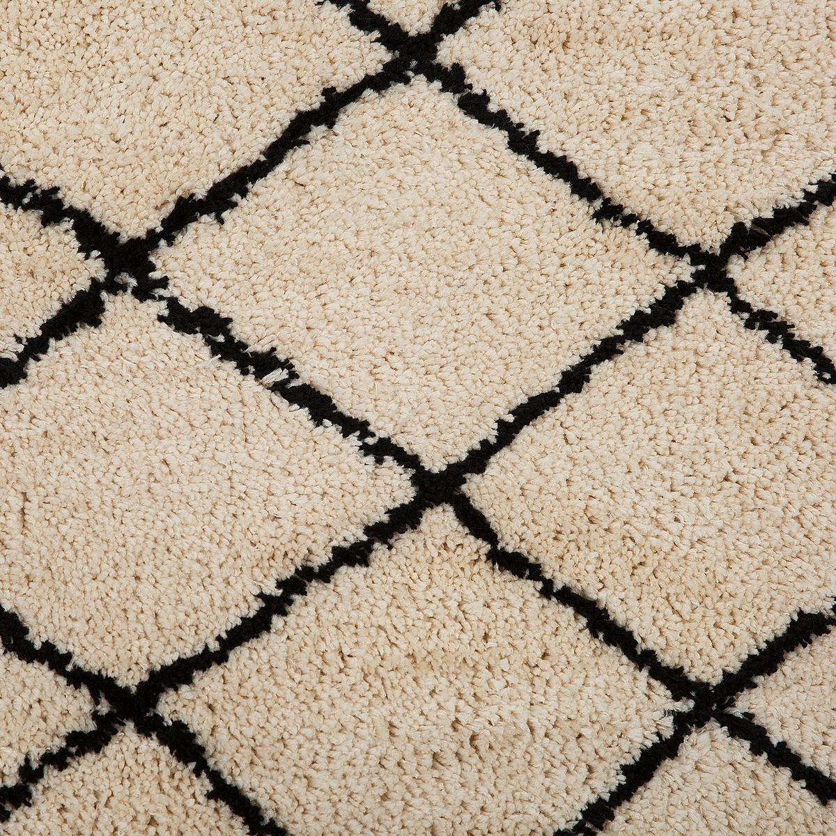 SHAGGY-TEPPICH Midyat 200/200 cm - Beige, Kunststoff (200/200cm) - Beliani